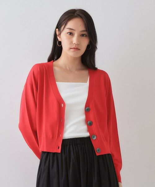 OPAQUE.CLIP / オペーク ドット クリップ カーディガン・ボレロ | UV Vネックニットカーディガン【接触冷感/洗濯機洗い可/抗ピル】 | 詳細13