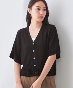 OPAQUE.CLIP / オペーク ドット クリップ カーディガン・ボレロ | Vネックショートニットカーディガン【洗濯機洗い可/抗ピル】