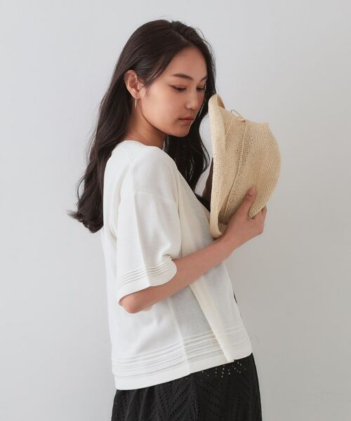 OPAQUE.CLIP / オペーク ドット クリップ カーディガン・ボレロ | Vネックショートニットカーディガン【洗濯機洗い可/抗ピル】 | 詳細1