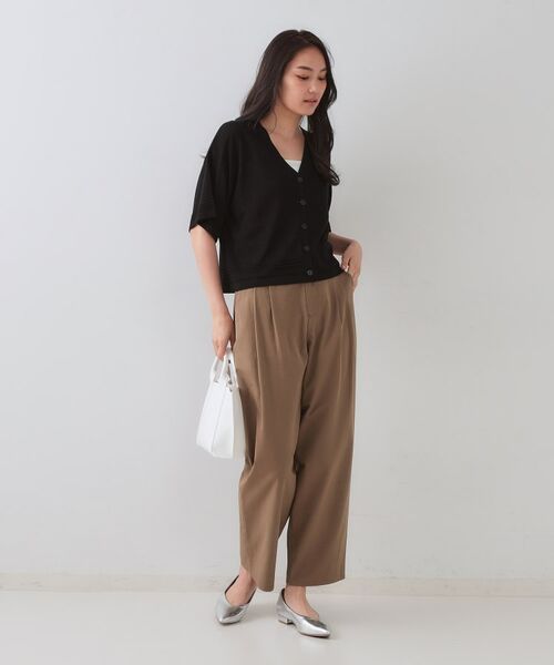 OPAQUE.CLIP / オペーク ドット クリップ カーディガン・ボレロ | Vネックショートニットカーディガン【洗濯機洗い可/抗ピル】 | 詳細10