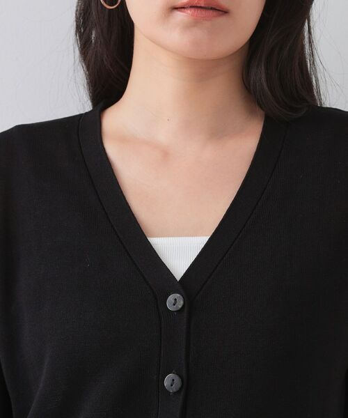 OPAQUE.CLIP / オペーク ドット クリップ カーディガン・ボレロ | Vネックショートニットカーディガン【洗濯機洗い可/抗ピル】 | 詳細16