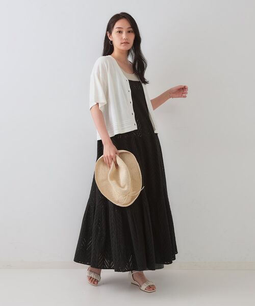 OPAQUE.CLIP / オペーク ドット クリップ カーディガン・ボレロ | Vネックショートニットカーディガン【洗濯機洗い可/抗ピル】 | 詳細2