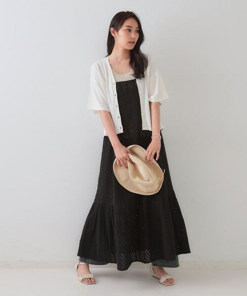 OPAQUE.CLIP / オペーク ドット クリップ カーディガン・ボレロ | Vネックショートニットカーディガン【洗濯機洗い可/抗ピル】 | 詳細3