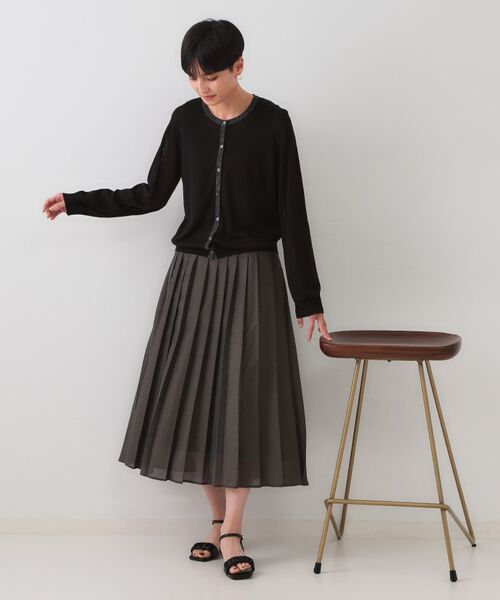 OPAQUE.CLIP / オペーク ドット クリップ カーディガン・ボレロ | 配色ラメニットカーディガン/アンサンブル対応【洗濯機洗い可/抗ピル】 | 詳細2