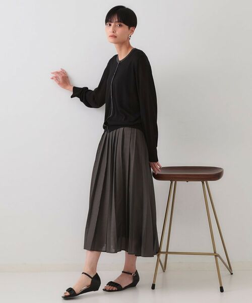 OPAQUE.CLIP / オペーク ドット クリップ カーディガン・ボレロ | 配色ラメニットカーディガン/アンサンブル対応【洗濯機洗い可/抗ピル】 | 詳細3