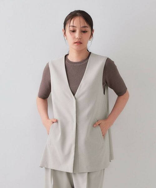 OPAQUE.CLIP / オペーク ドット クリップ ベスト | ストレッチVネックジレ/セットアップ対応【UV/接触冷感/洗濯機洗い可/抗ピル】 | 詳細12