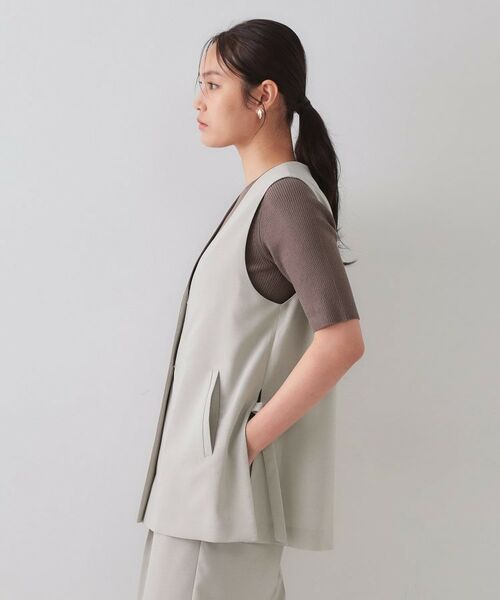 OPAQUE.CLIP / オペーク ドット クリップ ベスト | ストレッチVネックジレ/セットアップ対応【UV/接触冷感/洗濯機洗い可/抗ピル】 | 詳細13