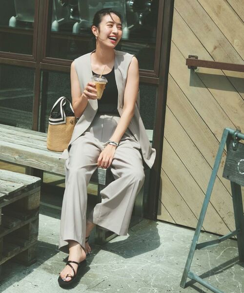 OPAQUE.CLIP / オペーク ドット クリップ ベスト | ストレッチVネックジレ/セットアップ対応【UV/接触冷感/洗濯機洗い可/抗ピル】 | 詳細2