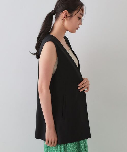 OPAQUE.CLIP / オペーク ドット クリップ ベスト | ストレッチVネックジレ/セットアップ対応【UV/接触冷感/洗濯機洗い可/抗ピル】 | 詳細3