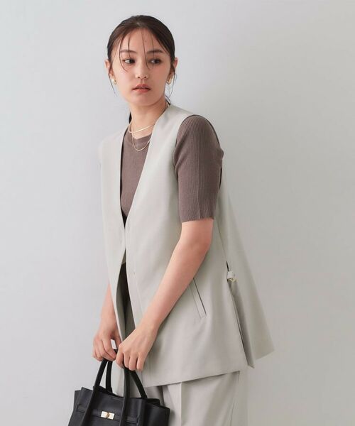 OPAQUE.CLIP / オペーク ドット クリップ ベスト | ストレッチVネックジレ/セットアップ対応【UV/接触冷感/洗濯機洗い可/抗ピル】 | 詳細7