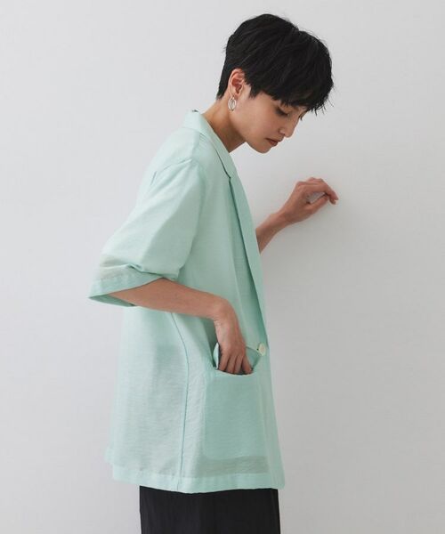 OPAQUE.CLIP / オペーク ドット クリップ テーラードジャケット | シアーハーフスリーブテーラードジャケット【洗える】 | 詳細10