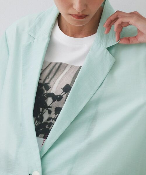 OPAQUE.CLIP / オペーク ドット クリップ テーラードジャケット | シアーハーフスリーブテーラードジャケット【洗える】 | 詳細12
