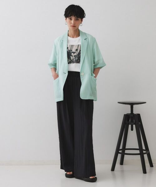 OPAQUE.CLIP / オペーク ドット クリップ テーラードジャケット | シアーハーフスリーブテーラードジャケット【洗える】 | 詳細6