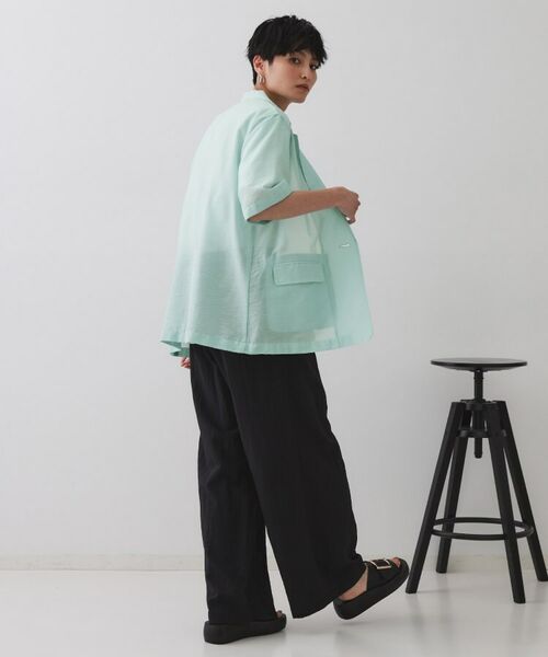 OPAQUE.CLIP / オペーク ドット クリップ テーラードジャケット | シアーハーフスリーブテーラードジャケット【洗える】 | 詳細7