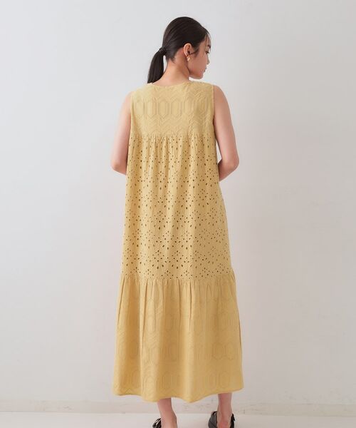 OPAQUE.CLIP / オペーク ドット クリップ ロング・マキシ丈ワンピース | インドコットンアイレット刺繍ティアードワンピース【洗える】 | 詳細11