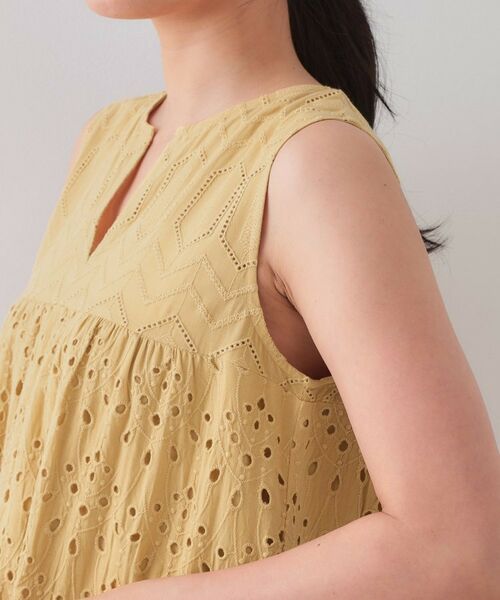 OPAQUE.CLIP / オペーク ドット クリップ ロング・マキシ丈ワンピース | インドコットンアイレット刺繍ティアードワンピース【洗える】 | 詳細13