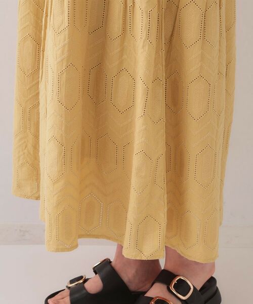 OPAQUE.CLIP / オペーク ドット クリップ ロング・マキシ丈ワンピース | インドコットンアイレット刺繍ティアードワンピース【洗える】 | 詳細14