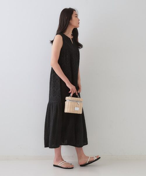 OPAQUE.CLIP / オペーク ドット クリップ ロング・マキシ丈ワンピース | インドコットンアイレット刺繍ティアードワンピース【洗える】 | 詳細3