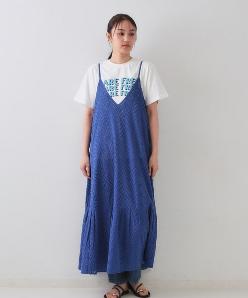 OPAQUE.CLIP / オペーク ドット クリップ ロング・マキシ丈ワンピース | インドコットンアイレット刺繍キャミワンピース【洗える】 | 詳細12