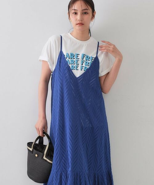 OPAQUE.CLIP / オペーク ドット クリップ ロング・マキシ丈ワンピース | インドコットンアイレット刺繍キャミワンピース【洗える】 | 詳細5