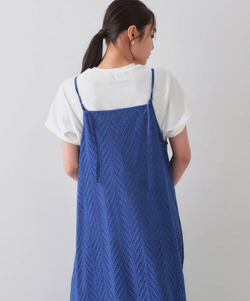 OPAQUE.CLIP / オペーク ドット クリップ ロング・マキシ丈ワンピース | インドコットンアイレット刺繍キャミワンピース【洗える】 | 詳細6