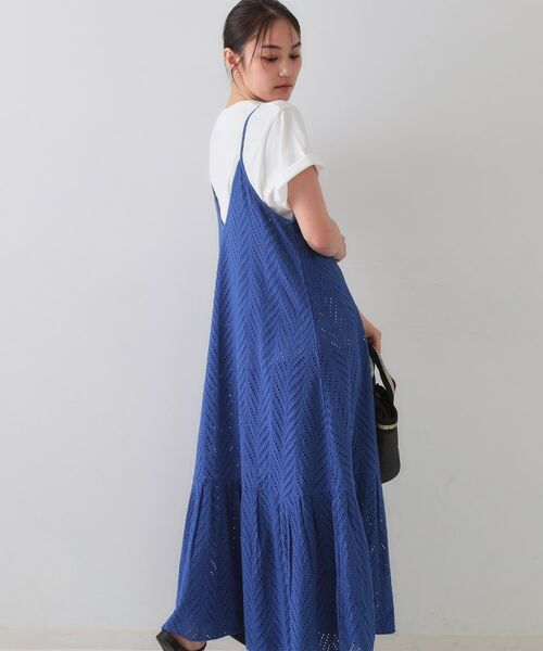 OPAQUE.CLIP / オペーク ドット クリップ ロング・マキシ丈ワンピース | インドコットンアイレット刺繍キャミワンピース【洗える】 | 詳細7