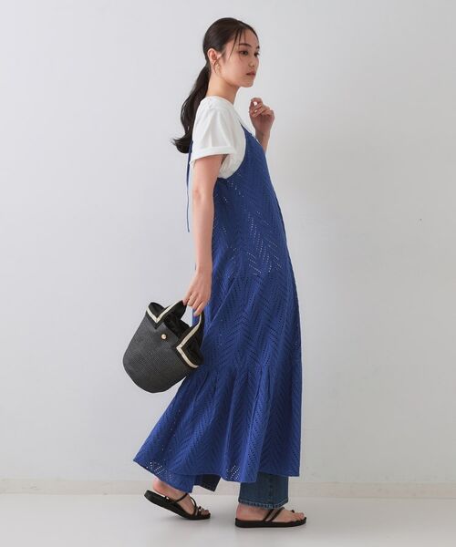 OPAQUE.CLIP / オペーク ドット クリップ ロング・マキシ丈ワンピース | インドコットンアイレット刺繍キャミワンピース【洗える】 | 詳細9