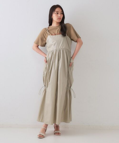 OPAQUE.CLIP / オペーク ドット クリップ ロング・マキシ丈ワンピース | デザインキャミワンピース【洗濯機洗い可】 | 詳細3