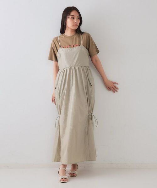 OPAQUE.CLIP / オペーク ドット クリップ ロング・マキシ丈ワンピース | デザインキャミワンピース【洗濯機洗い可】 | 詳細6