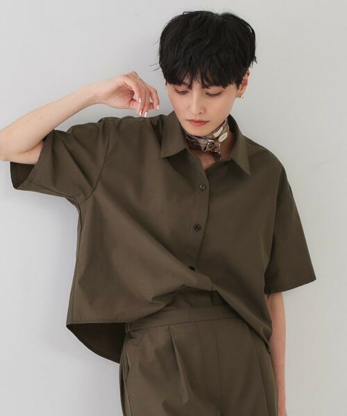 OPAQUE. CLIP/オペーク ドット クリップ シャツオールインワン【洗濯機洗い可】 ブラウン(044) 38(M) OPAQUE. CLIP/オペーク ドット クリップ シャツオールインワン【洗濯機洗い可】 ブラウン(044) 38(M)