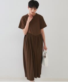 OPAQUE.CLIP / オペーク ドット クリップ ロング・マキシ丈ワンピース | アシメドッキングフレアワンピース【洗濯機洗い可】