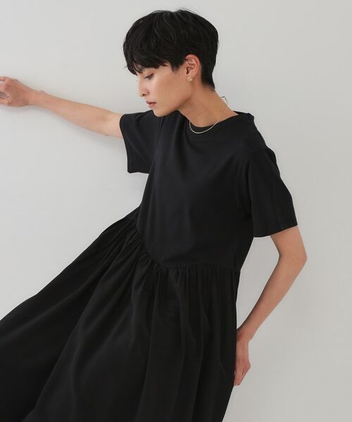 OPAQUE.CLIP / オペーク ドット クリップ ロング・マキシ丈ワンピース | アシメドッキングフレアワンピース【洗濯機洗い可】 | 詳細1