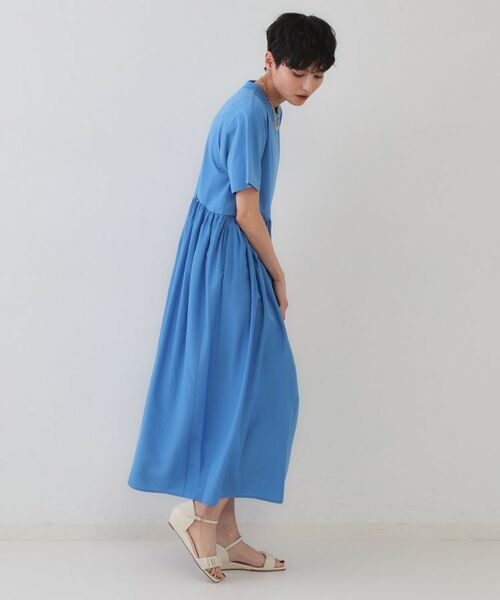 OPAQUE.CLIP / オペーク ドット クリップ ロング・マキシ丈ワンピース | アシメドッキングフレアワンピース【洗濯機洗い可】 | 詳細11