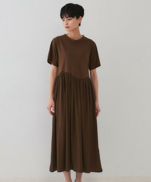 OPAQUE.CLIP / オペーク ドット クリップ ロング・マキシ丈ワンピース | アシメドッキングフレアワンピース【洗濯機洗い可】 | 詳細13