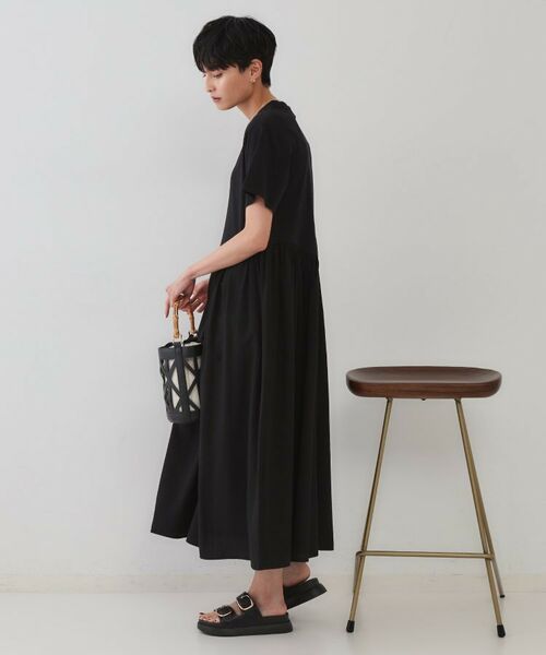 OPAQUE.CLIP / オペーク ドット クリップ ロング・マキシ丈ワンピース | アシメドッキングフレアワンピース【洗濯機洗い可】 | 詳細2