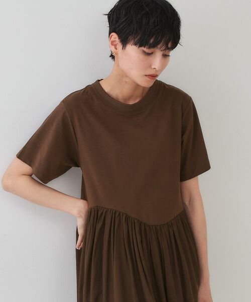 OPAQUE.CLIP / オペーク ドット クリップ ロング・マキシ丈ワンピース | アシメドッキングフレアワンピース【洗濯機洗い可】 | 詳細5