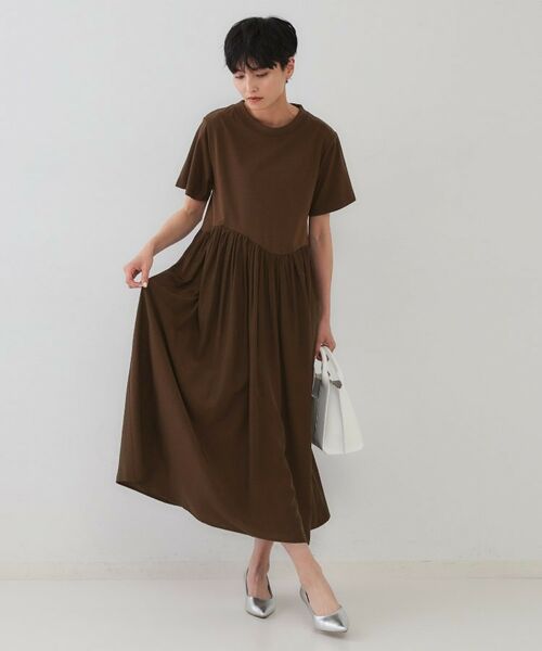 OPAQUE.CLIP / オペーク ドット クリップ ロング・マキシ丈ワンピース | アシメドッキングフレアワンピース【洗濯機洗い可】 | 詳細6