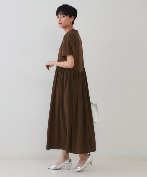 OPAQUE.CLIP / オペーク ドット クリップ ロング・マキシ丈ワンピース | アシメドッキングフレアワンピース【洗濯機洗い可】 | 詳細7