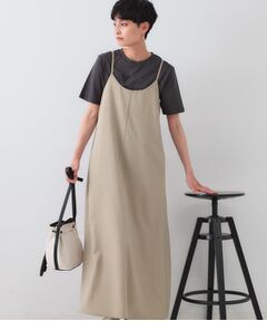 OPAQUE.CLIP / オペーク ドット クリップ ロング・マキシ丈ワンピース | リネンライクキャミワンピース【洗濯機洗い可】