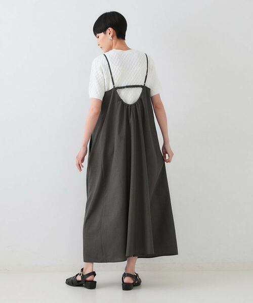 OPAQUE.CLIP / オペーク ドット クリップ ロング・マキシ丈ワンピース | リネンライクキャミワンピース【洗濯機洗い可】 | 詳細11