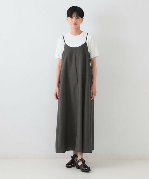 OPAQUE.CLIP / オペーク ドット クリップ ロング・マキシ丈ワンピース | リネンライクキャミワンピース【洗濯機洗い可】 | 詳細13