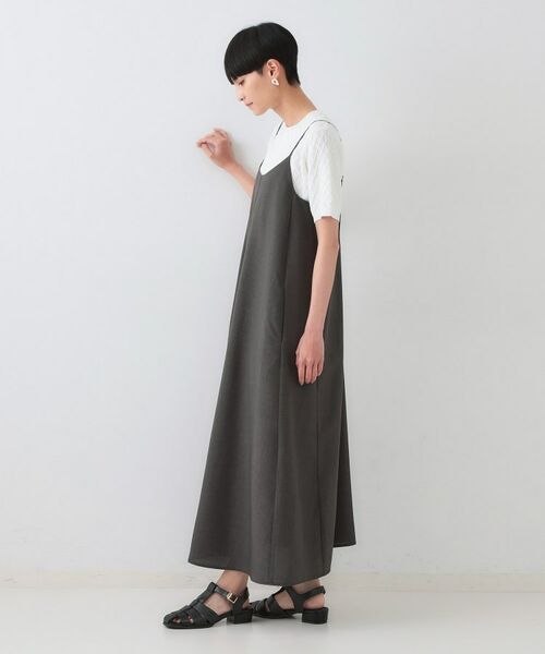 OPAQUE.CLIP / オペーク ドット クリップ ロング・マキシ丈ワンピース | リネンライクキャミワンピース【洗濯機洗い可】 | 詳細14