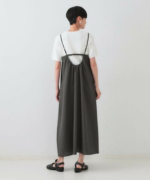 OPAQUE.CLIP / オペーク ドット クリップ ロング・マキシ丈ワンピース | リネンライクキャミワンピース【洗濯機洗い可】 | 詳細15