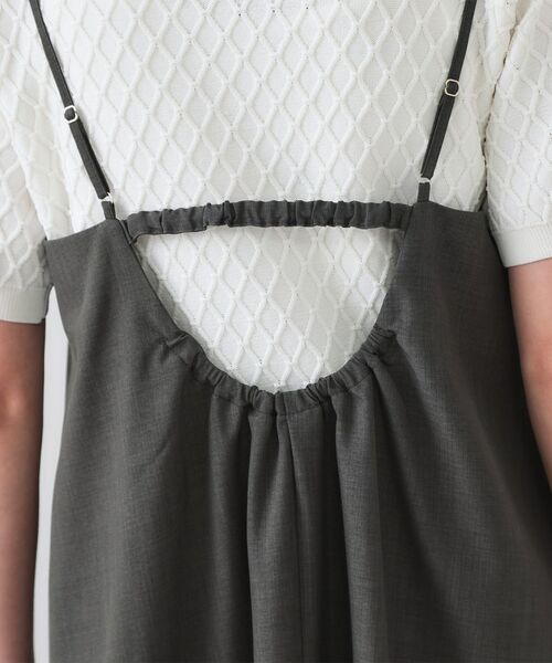 OPAQUE.CLIP / オペーク ドット クリップ ロング・マキシ丈ワンピース | リネンライクキャミワンピース【洗濯機洗い可】 | 詳細17
