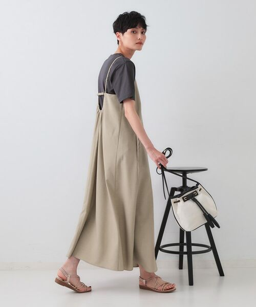 OPAQUE.CLIP / オペーク ドット クリップ ロング・マキシ丈ワンピース | リネンライクキャミワンピース【洗濯機洗い可】 | 詳細3