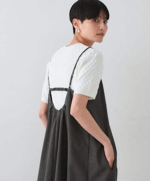 OPAQUE.CLIP / オペーク ドット クリップ ロング・マキシ丈ワンピース | リネンライクキャミワンピース【洗濯機洗い可】 | 詳細9