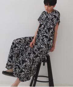 OPAQUE.CLIPフロントプリーツシフォンワンピース（38）グレー系 Lace Ladies シャツ風 ロング シフォン ワンピース プリーツ