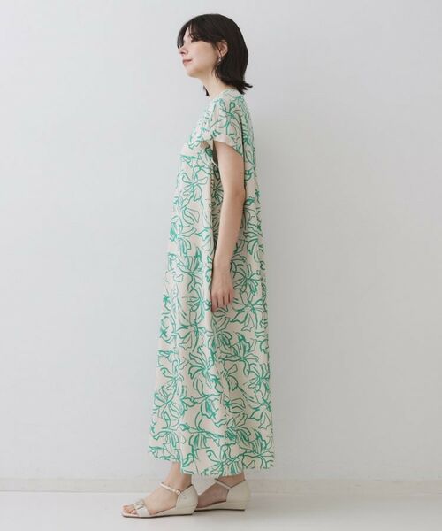 OPAQUE.CLIP / オペーク ドット クリップ ロング・マキシ丈ワンピース | 手書き風プリントワンピース【洗濯機洗い可】 | 詳細10