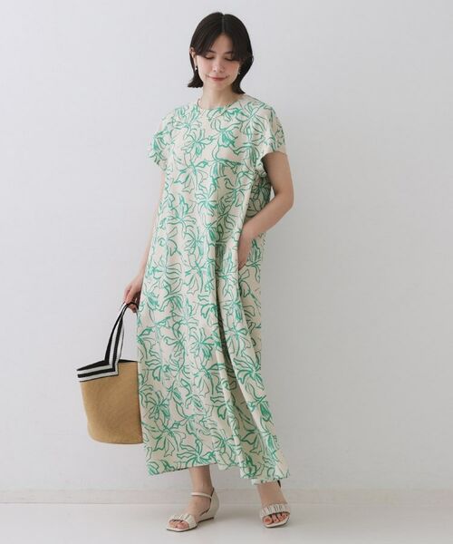 OPAQUE.CLIP / オペーク ドット クリップ ロング・マキシ丈ワンピース | 手書き風プリントワンピース【洗濯機洗い可】 | 詳細6