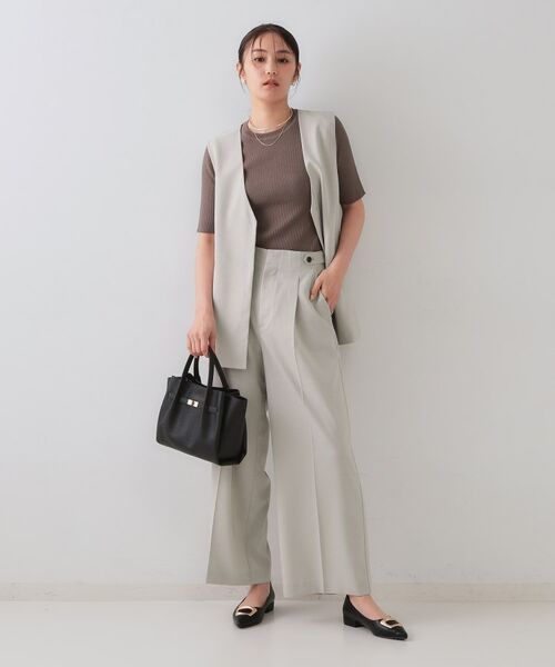 OPAQUE.CLIP / オペーク ドット クリップ パンツ | ストレッチデザインワイドパンツ/セットアップ対応可【UV/接触冷感/洗濯機洗い可/抗ピル】 | 詳細5